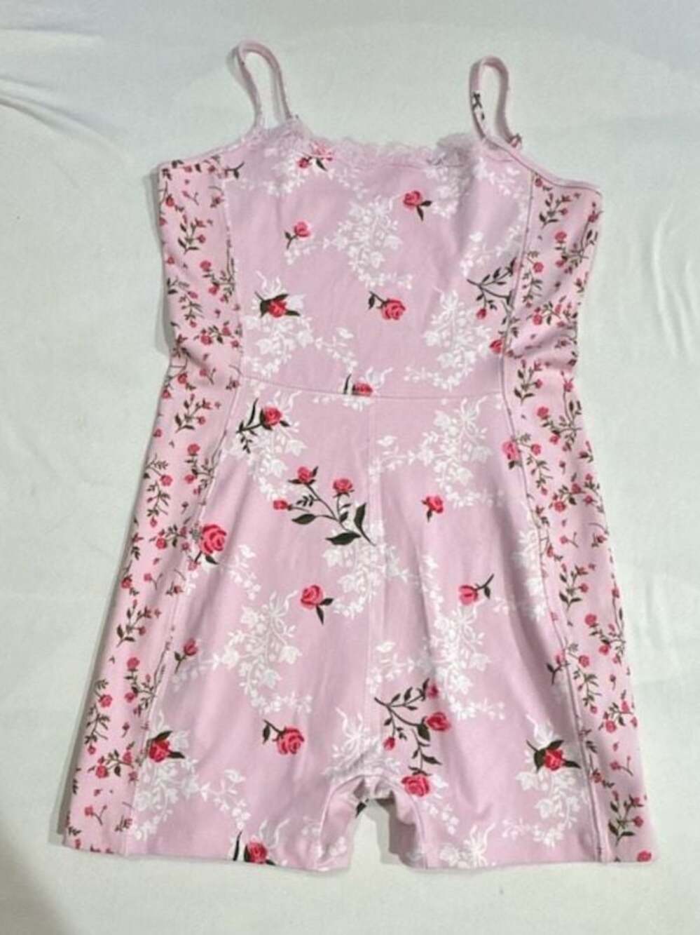 Z620 Wild Fable ButterBliss Floral Lace Trim Bodycon Romper